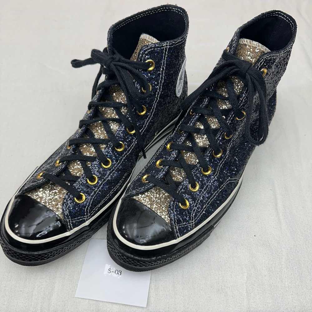 Converse CTAS Custom Glitter Chuck 70 By You Navy Gold Men's 12